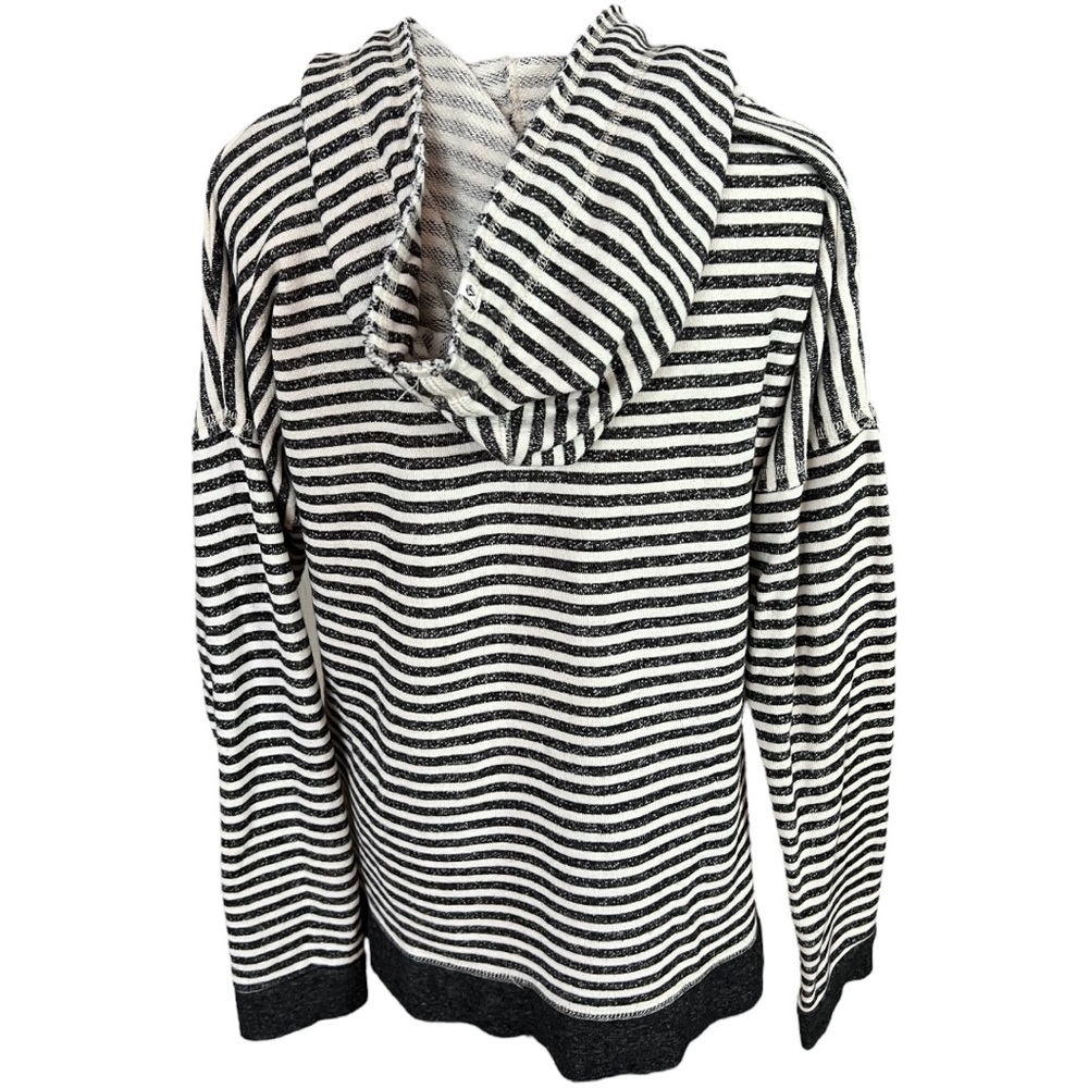 Volcom Women's Black And White Stripped Hoodie - image 2